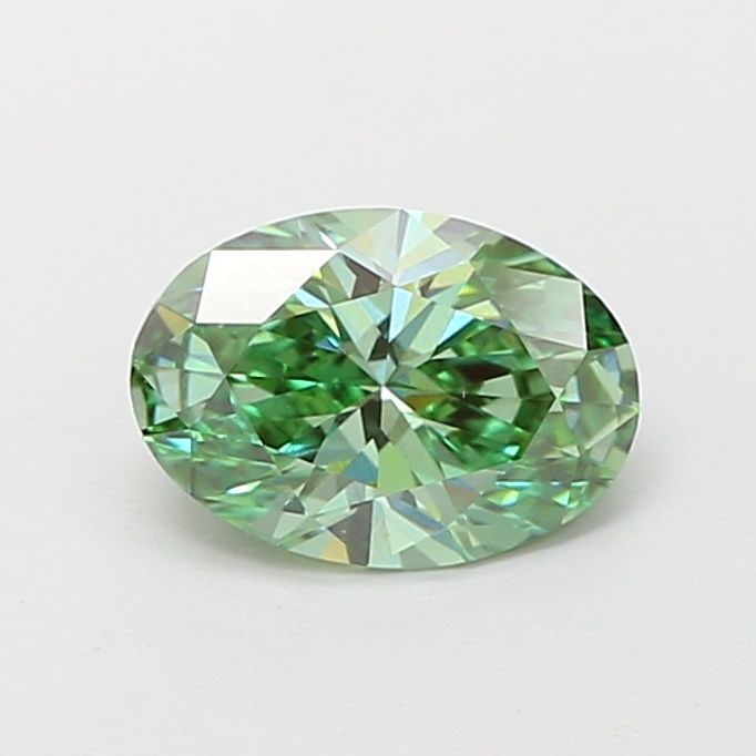 Loose Diamond - OVAL 1.07ct Fancy Vivid Green VS1: Loose Diamond - OVAL 1.07ct Fancy Vivid Green VS1 Source: This is a real non-mined Diamond that has been grown in a lab Shape: OVAL Carats: 1.07 Color: Fancy Vivid Green Certification: IGI Video: