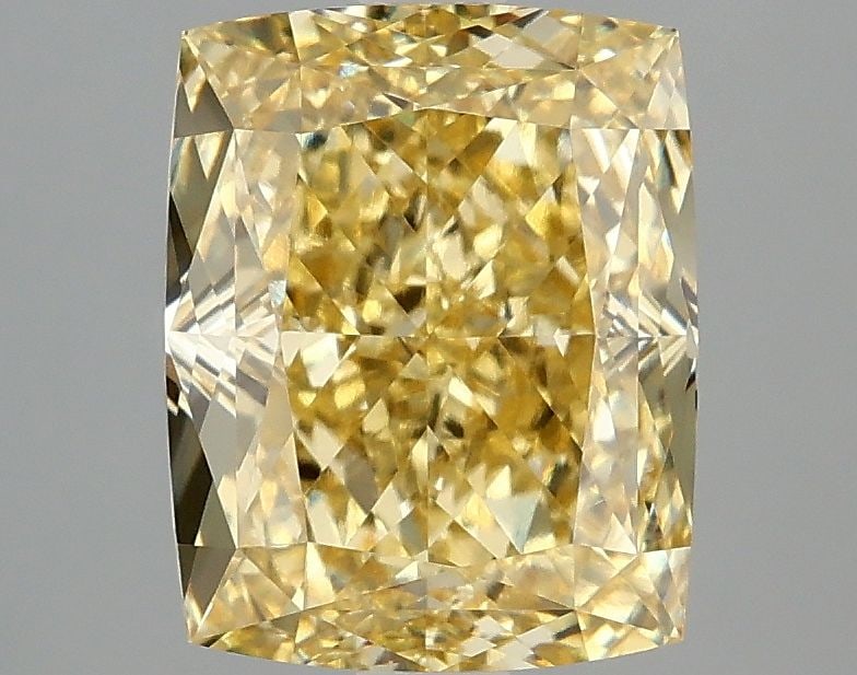 Loose Diamond - CUSHION MODIFIED 3.01ct Fancy Intense Yellow VVS2: Loose Diamond - CUSHION MODIFIED 3.01ct Fancy Intense Yellow VVS2 Source: This is a real non-mined Diamond that has been grown in a lab Shape: CUSHION MODIFIED Carats: 3.01 Color: Fancy Intense Yellow