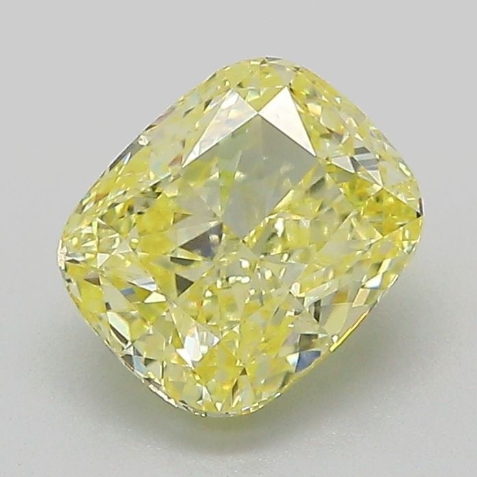 Loose Diamond - CUSHION MODIFIED 1.5ct Fancy Intense Yellow VVS2: Loose Diamond - CUSHION MODIFIED 1.5ct Fancy Intense Yellow VVS2 Source: This is a real non-mined Diamond that has been grown in a lab Shape: CUSHION MODIFIED Carats: 1.5 Color: Fancy Intense Yellow C