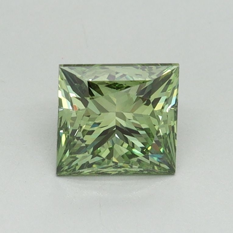 Loose Diamond - PRINCESS 1.0ct Fancy Vivid Green VS1: Loose Diamond - PRINCESS 1.0ct Fancy Vivid Green VS1 Source: This is a real non-mined Diamond that has been grown in a lab Shape: PRINCESS Carats: 1.0 Color: Fancy Vivid Green Certification: IGI Video