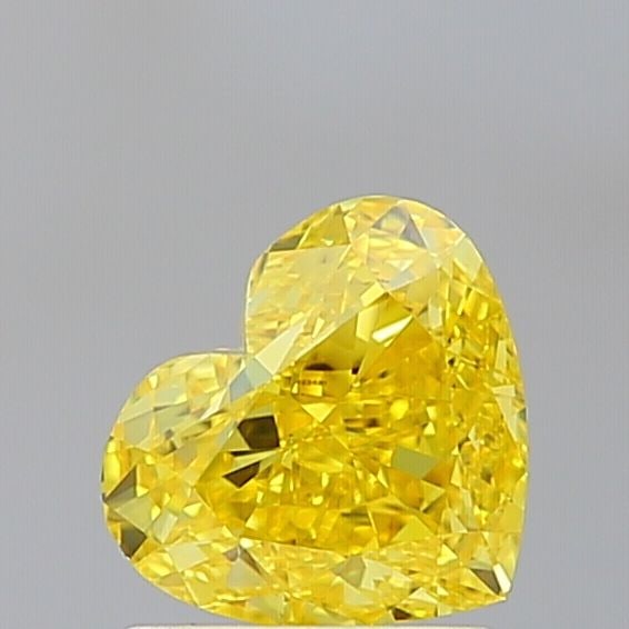 Loose Diamond - HEART 1.5ct Fancy Vivid Yellow VS1: Loose Diamond - HEART 1.5ct Fancy Vivid Yellow VS1 Source: This is a real non-mined Diamond that has been grown in a lab Shape: HEART Carats: 1.5 Color: Fancy Vivid Yellow Certification: IGI Video: