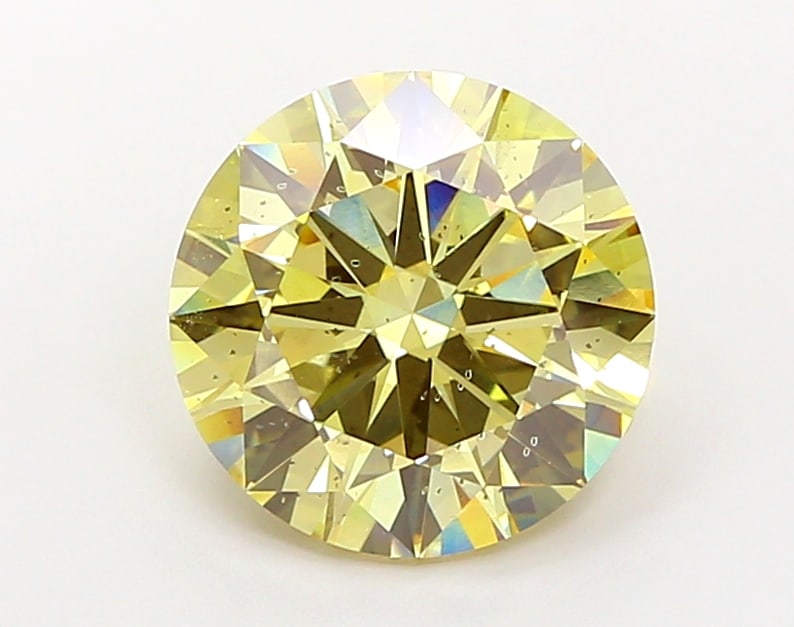 Loose Diamond - ROUND 5.02ct Fancy Intense Yellow SI1: Loose Diamond - ROUND 5.02ct Fancy Intense Yellow SI1 Source: This is a real non-mined Diamond that has been grown in a lab Shape: ROUND Carats: 5.02 Color: Fancy Intense Yellow Certification: IGI Vid