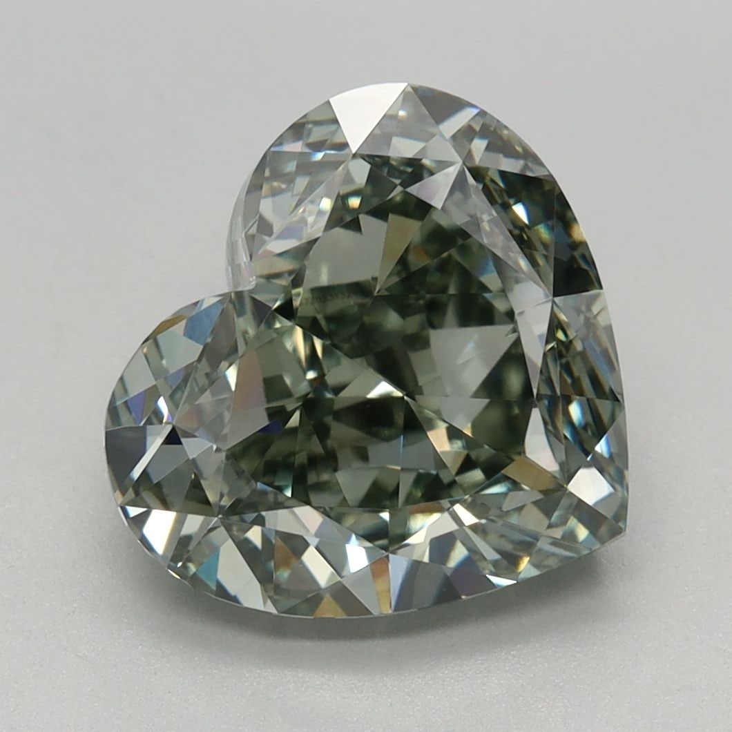 Loose Diamond - HEART 3.16ct Fancy Intense Green VVS2: Loose Diamond - HEART 3.16ct Fancy Intense Green VVS2 Source: This is a real non-mined Diamond that has been grown in a lab Shape: HEART Carats: 3.16 Color: Fancy Intense Green Certification: IGI Vide