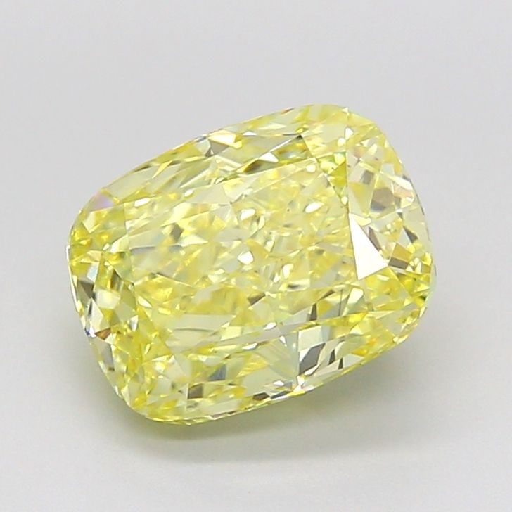 Loose Diamond - CUSHION MODIFIED 2.6ct Fancy Intense Yellow VS1: Loose Diamond - CUSHION MODIFIED 2.6ct Fancy Intense Yellow VS1 Source: This is a real non-mined Diamond that has been grown in a lab Shape: CUSHION MODIFIED Carats: 2.6 Color: Fancy Intense Yellow Ce