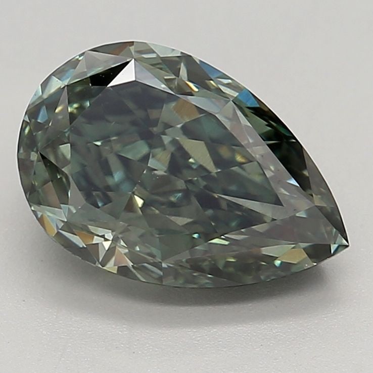 Loose Diamond - PEAR 2.59ct Fancy Deep Green VS1: Loose Diamond - PEAR 2.59ct Fancy Deep Green VS1 Source: This is a real non-mined Diamond that has been grown in a lab Shape: PEAR Carats: 2.59 Color: Fancy Deep Green Certification: IGI Video: