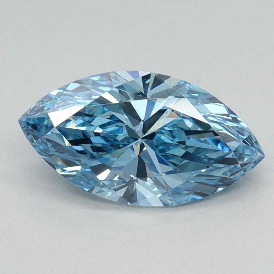 Loose Diamond - MARQUISE 1.0ct Fancy Vivid Blue VS2: Loose Diamond - MARQUISE 1.0ct Fancy Vivid Blue VS2 Source: This is a real non-mined Diamond that has been grown in a lab Shape: MARQUISE Carats: 1.0 Color: Fancy Vivid Blue Certification: IGI Video: