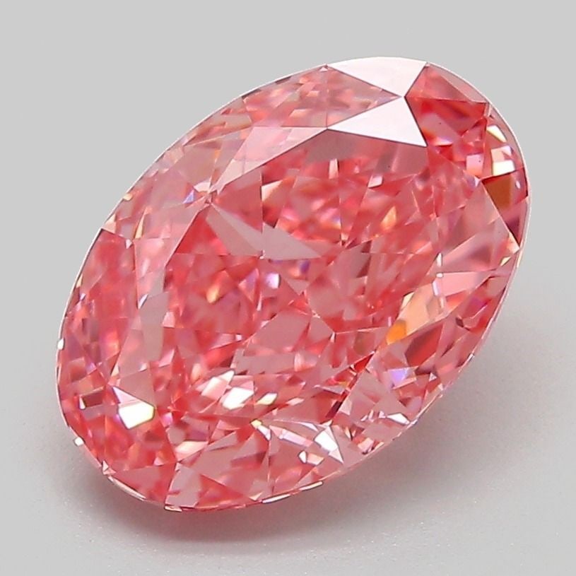 Loose Diamond - OVAL 3.05ct Fancy Vivid Pink VS1: Loose Diamond - OVAL 3.05ct Fancy Vivid Pink VS1 Source: This is a real non-mined Diamond that has been grown in a lab Shape: OVAL Carats: 3.05 Color: Fancy Vivid Pink Certification: IGI Video: