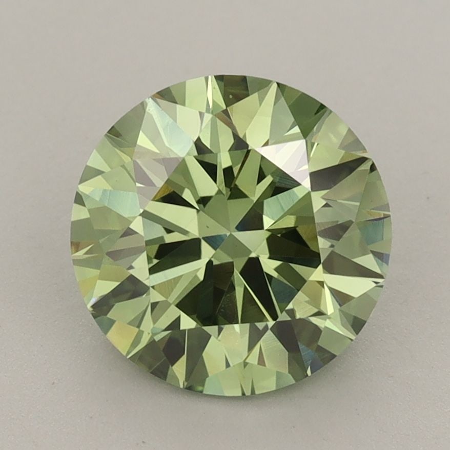 Loose Diamond - ROUND 2.55ct Fancy Vivid Green VVS2: Loose Diamond - ROUND 2.55ct Fancy Vivid Green VVS2 Source: This is a real non-mined Diamond that has been grown in a lab Shape: ROUND Carats: 2.55 Color: Fancy Vivid Green Certification: IGI Video: