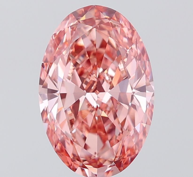 Loose Diamond - OVAL 2.85ct Fancy Vivid Pink VS1: Loose Diamond - OVAL 2.85ct Fancy Vivid Pink VS1 Source: This is a real non-mined Diamond that has been grown in a lab Shape: OVAL Carats: 2.85 Color: Fancy Vivid Pink Certification: IGI Video:
