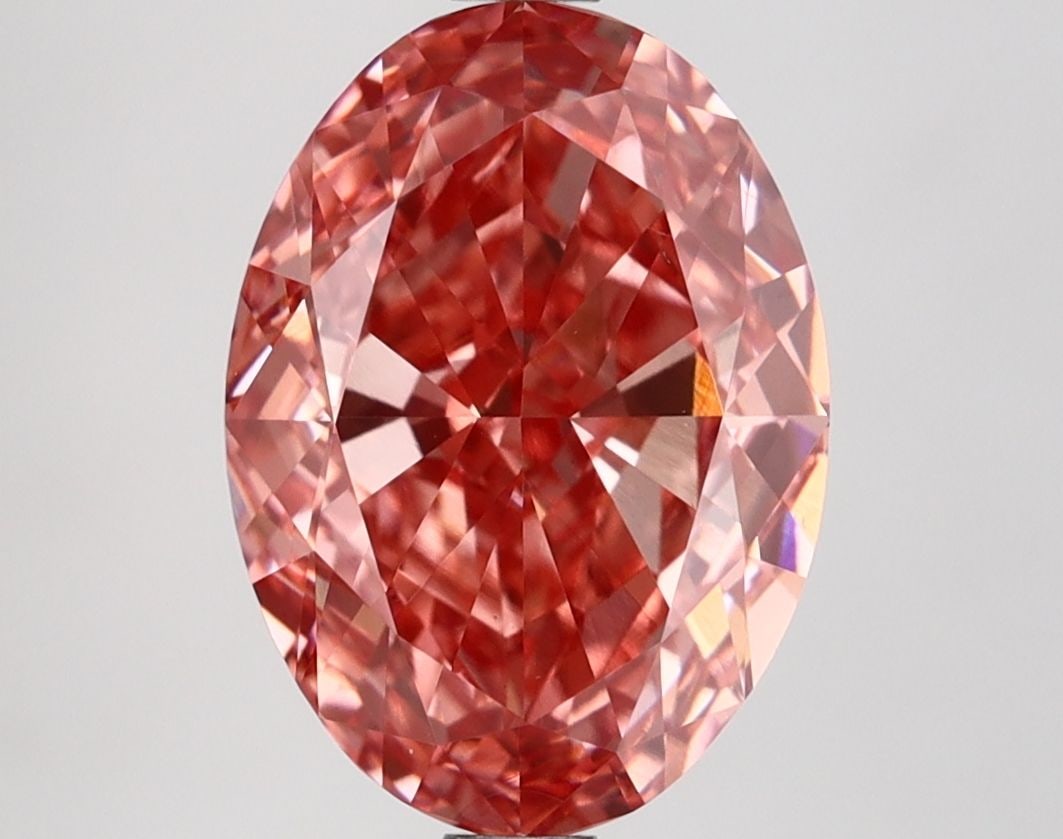 Loose Diamond - OVAL 3.96ct Fancy Vivid Pink VS1: Loose Diamond - OVAL 3.96ct Fancy Vivid Pink VS1 Source: This is a real non-mined Diamond that has been grown in a lab Shape: OVAL Carats: 3.96 Color: Fancy Vivid Pink Certification: IGI Video: