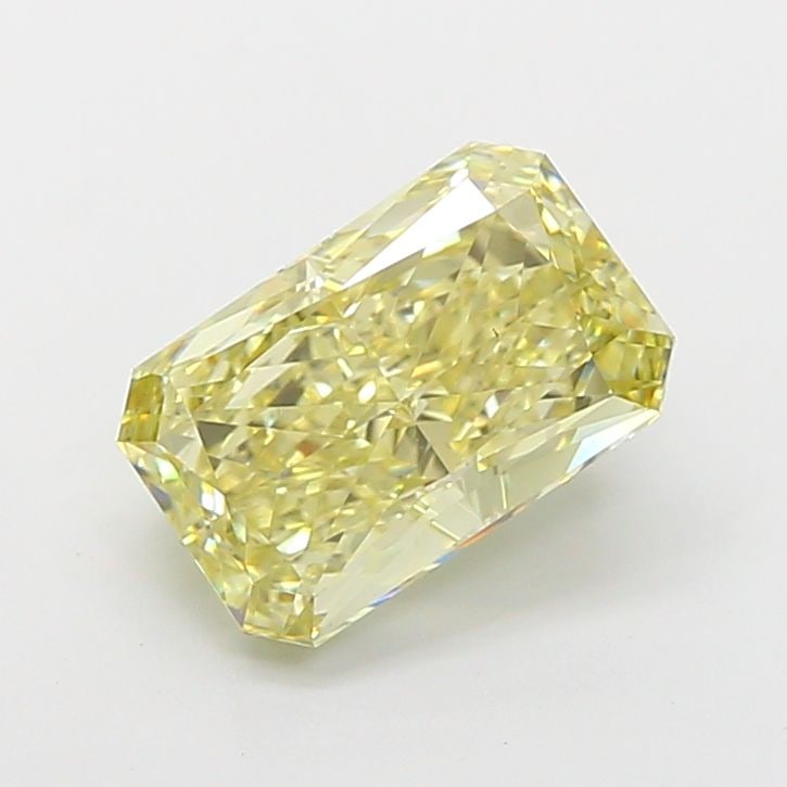 Loose Diamond - RADIANT 3.06ct Fancy Light Yellow VS1: Loose Diamond - RADIANT 3.06ct Fancy Light Yellow VS1 Source: This is a real non-mined Diamond that has been grown in a lab Shape: RADIANT Carats: 3.06 Color: Fancy Light Yellow Certification: IGI The
