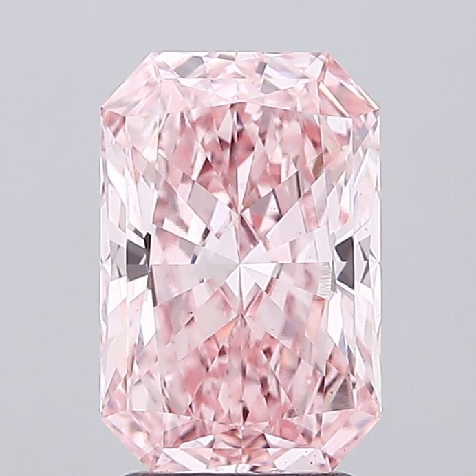 Loose Diamond - RADIANT 2.74ct Fancy Vivid Pink VS1: Loose Diamond - RADIANT 2.74ct Fancy Vivid Pink VS1 Source: This is a real non-mined Diamond that has been grown in a lab Shape: RADIANT Carats: 2.74 Color: Fancy Vivid Pink Certification: IGI Video: