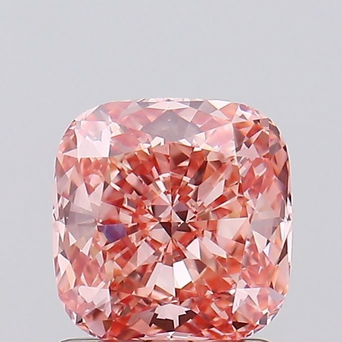 Loose Diamond - CUSHION MODIFIED 1.25ct Fancy Vivid Pink VS1: Loose Diamond - CUSHION MODIFIED 1.25ct Fancy Vivid Pink VS1 Source: This is a real non-mined Diamond that has been grown in a lab Shape: CUSHION MODIFIED Carats: 1.25 Color: Fancy Vivid Pink Certific