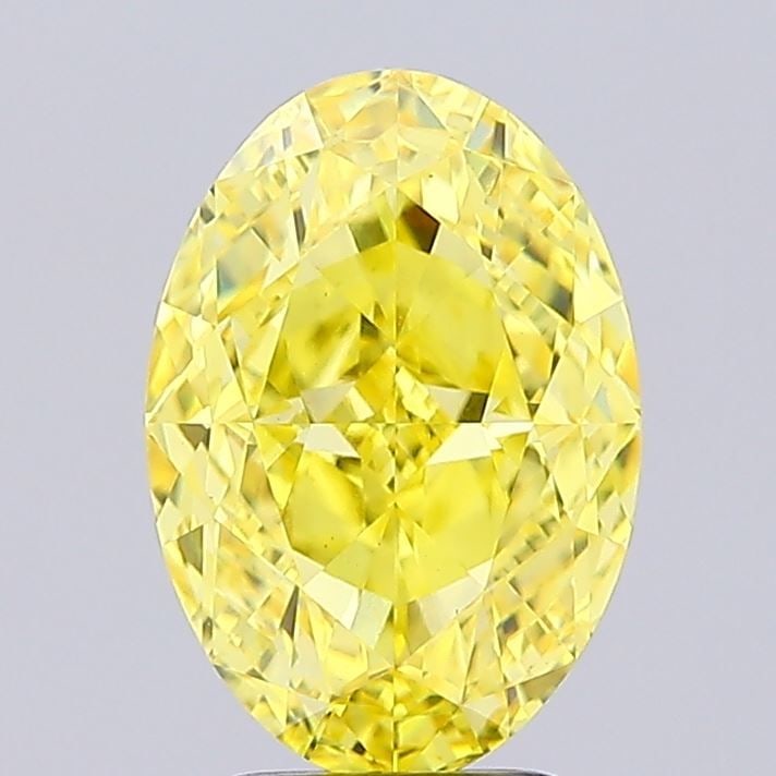 Loose Diamond - OVAL 4.1ct Fancy Vivid Yellow VS1: Loose Diamond - OVAL 4.1ct Fancy Vivid Yellow VS1 Source: This is a real non-mined Diamond that has been grown in a lab Shape: OVAL Carats: 4.1 Color: Fancy Vivid Yellow Certification: IGI Video: