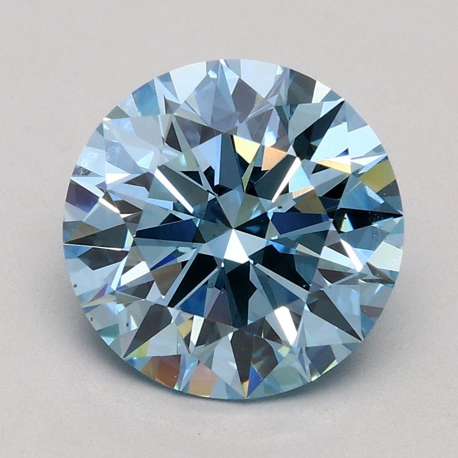 Ideal Loose Diamond - ROUND 2.02ct Fancy Intense Blue VS2: Ideal Loose Diamond - ROUND 2.02ct Fancy Intense Blue VS2 Source: This is a real non-mined Diamond that has been grown in a lab Shape: ROUND Carats: 2.02 Color: Fancy Intense Blue Certification: IGI V