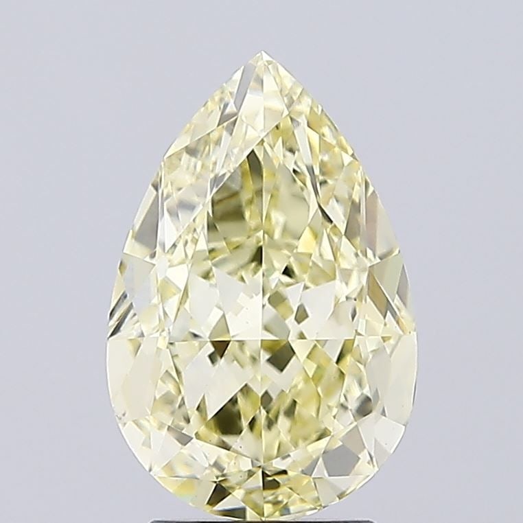 Loose Diamond - PEAR 3.18ct Fancy Light Yellow VS1: Loose Diamond - PEAR 3.18ct Fancy Light Yellow VS1 Source: This is a real non-mined Diamond that has been grown in a lab Shape: PEAR Carats: 3.18 Color: Fancy Light Yellow Certification: IGI Video: