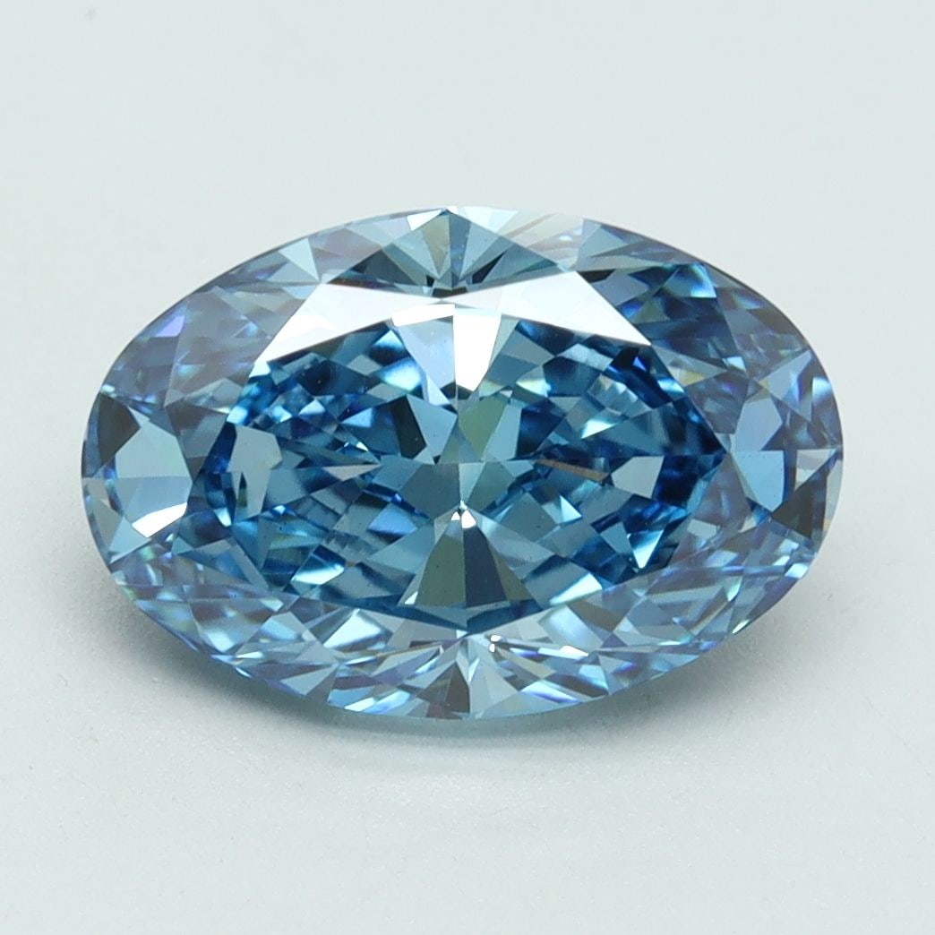 Loose Diamond - OVAL 3.08ct Fancy Vivid Blue VS1: Loose Diamond - OVAL 3.08ct Fancy Vivid Blue VS1 Source: This is a real non-mined Diamond that has been grown in a lab Shape: OVAL Carats: 3.08 Color: Fancy Vivid Blue Certification: IGI Video: