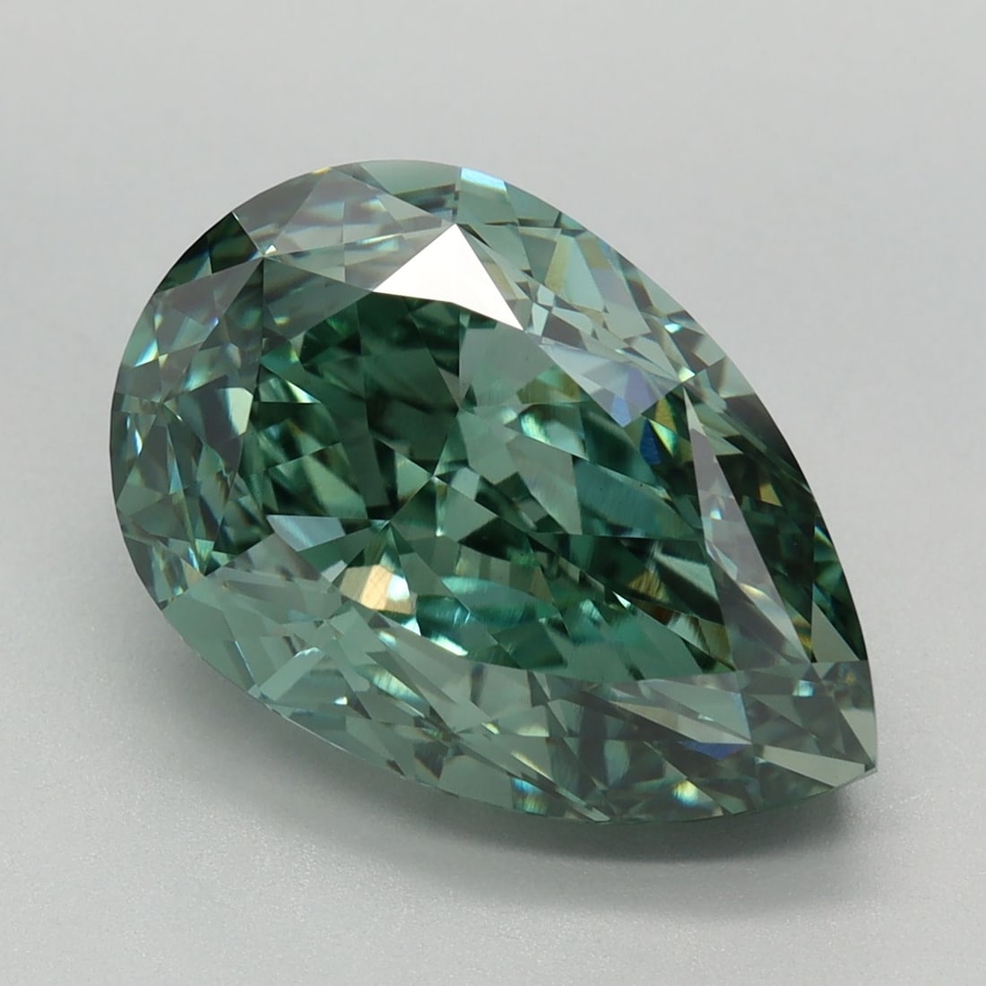 Loose Diamond - PEAR 6.01ct Fancy Vivid Green VVS2 (1 of 1)