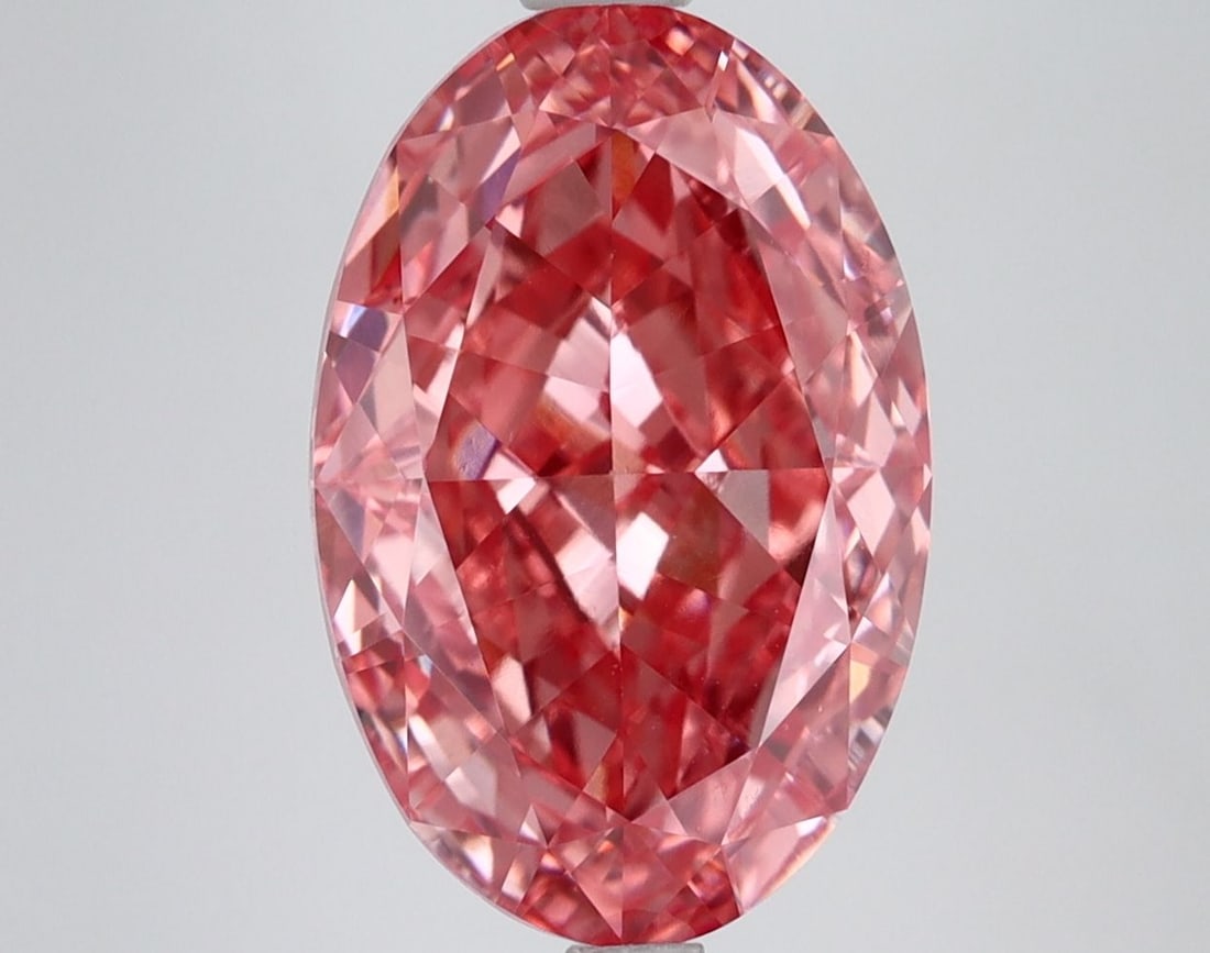 Loose Diamond - OVAL 5.03ct Fancy Vivid Pink VVS2: Loose Diamond - OVAL 5.03ct Fancy Vivid Pink VVS2 Source: This is a real non-mined Diamond that has been grown in a lab Shape: OVAL Carats: 5.03 Color: Fancy Vivid Pink Certification: IGI Video: