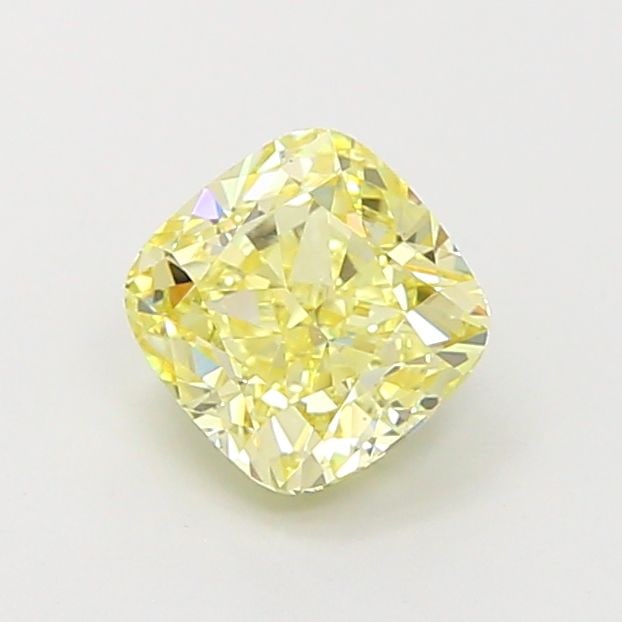 Loose Diamond - CUSHION MODIFIED 1.23ct Fancy Light Yellow VS1: Loose Diamond - CUSHION MODIFIED 1.23ct Fancy Light Yellow VS1 Source: This is a real non-mined Diamond that has been grown in a lab Shape: CUSHION MODIFIED Carats: 1.23 Color: Fancy Light Yellow Cert