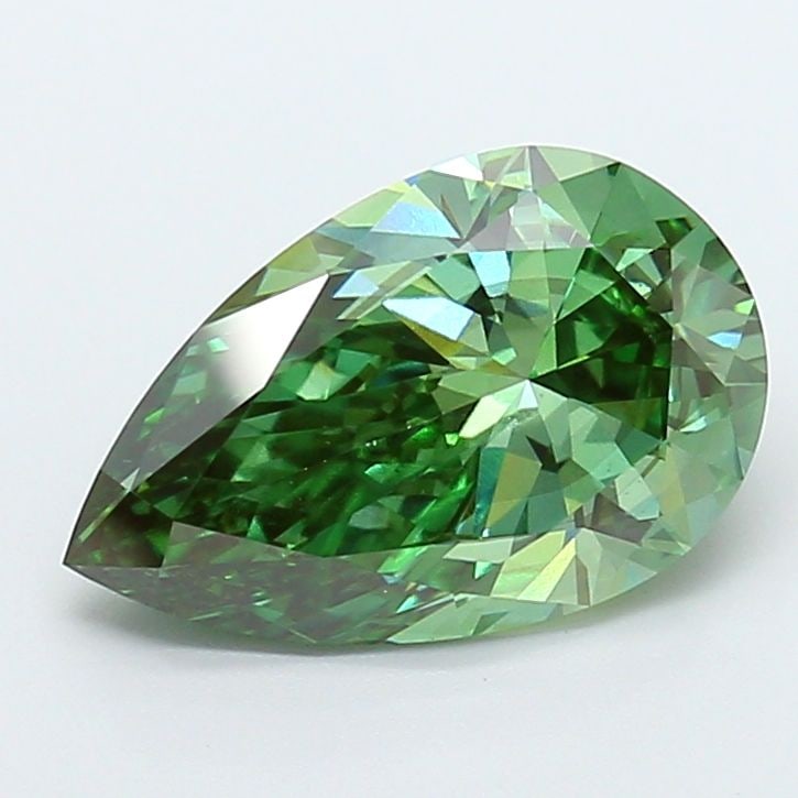 Loose Diamond - PEAR 4.06ct Fancy Vivid Green SI1: Loose Diamond - PEAR 4.06ct Fancy Vivid Green SI1 Source: This is a real non-mined Diamond that has been grown in a lab Shape: PEAR Carats: 4.06 Color: Fancy Vivid Green Certification: IGI Video: