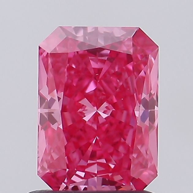 Loose Diamond - RADIANT 1.01ct Fancy Vivid Pink VS1: Loose Diamond - RADIANT 1.01ct Fancy Vivid Pink VS1 Source: This is a real non-mined Diamond that has been grown in a lab Shape: RADIANT Carats: 1.01 Color: Fancy Vivid Pink Certification: IGI Video: