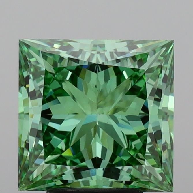 Loose Diamond - PRINCESS 5.25ct Fancy Vivid Green VS1: Loose Diamond - PRINCESS 5.25ct Fancy Vivid Green VS1 Source: This is a real non-mined Diamond that has been grown in a lab Shape: PRINCESS Carats: 5.25 Color: Fancy Vivid Green Certification: IGI Vid