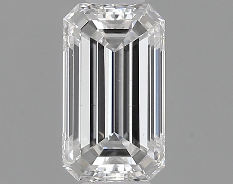 Loose Diamond - EMERALD 0.57ct D VS1: Loose Diamond - EMERALD 0.57ct D VS1 Source: This is a real non-mined Diamond that has been grown in a lab Shape: EMERALD Carats: 0.57 Color: D Clarity: VS1 Certification: IGI The Diamond Depot