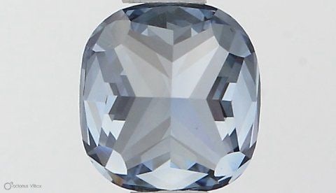 Loose Diamond - CUSHION MODIFIED 0.6ct Fancy Vivid Blue SI1: Loose Diamond - CUSHION MODIFIED 0.6ct Fancy Vivid Blue SI1 Source: This is a real non-mined Diamond that has been grown in a lab Shape: CUSHION MODIFIED Carats: 0.6 Color: Fancy Vivid Blue Certificat