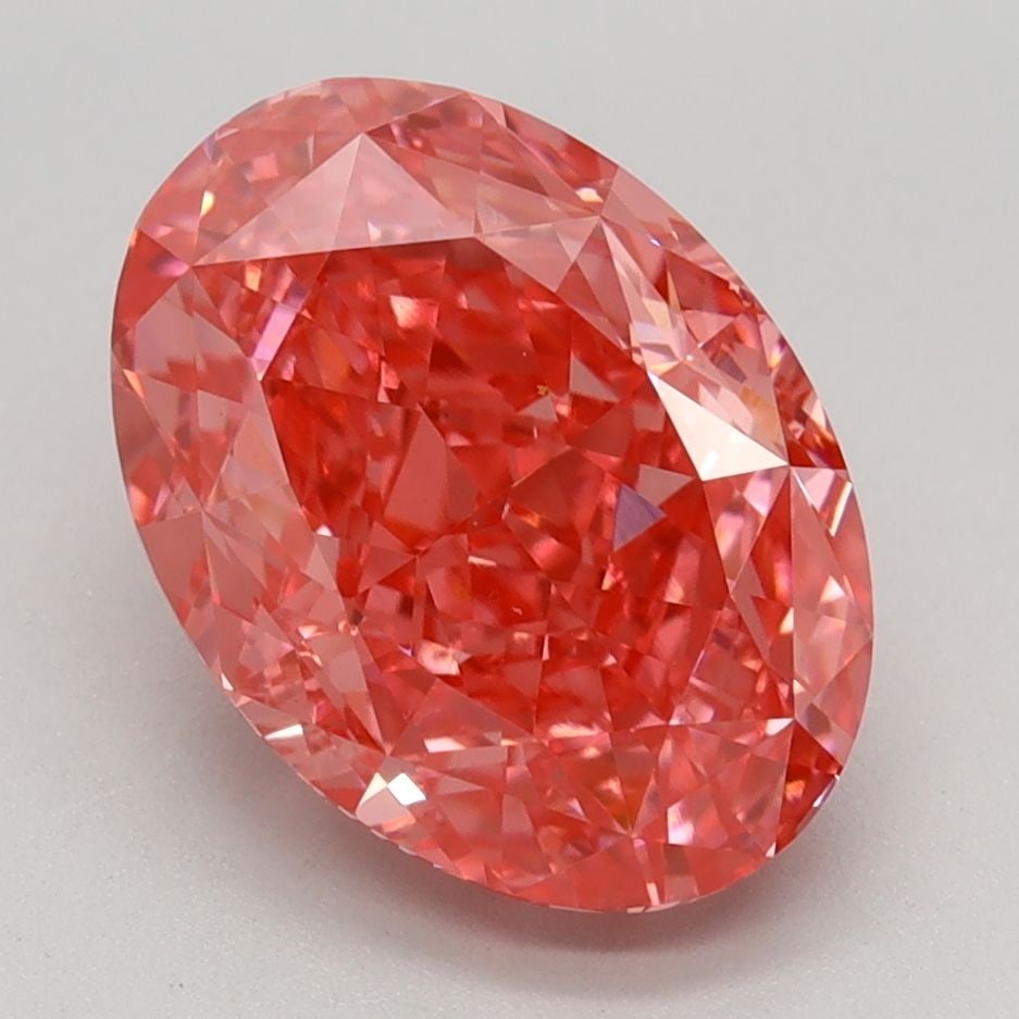 Loose Diamond - OVAL 3.37ct Fancy Vivid Pink VS1: Loose Diamond - OVAL 3.37ct Fancy Vivid Pink VS1 Source: This is a real non-mined Diamond that has been grown in a lab Shape: OVAL Carats: 3.37 Color: Fancy Vivid Pink Certification: IGI Video: