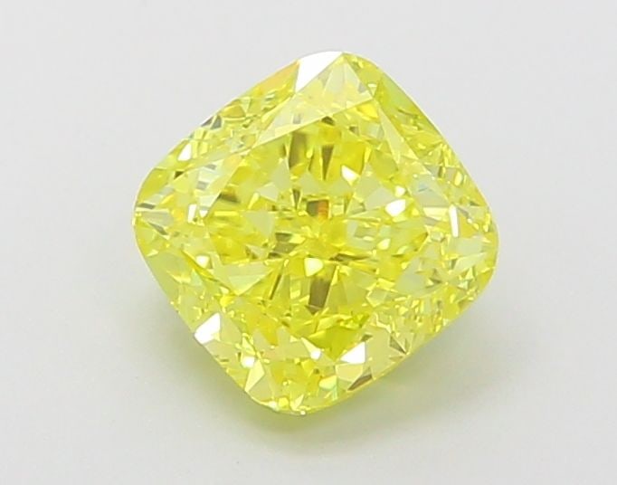 Loose Diamond - CUSHION BRILLIANT 1.45ct Fancy Vivid Yellow VVS1: Loose Diamond - CUSHION BRILLIANT 1.45ct Fancy Vivid Yellow VVS1 Source: This is a real non-mined Diamond that has been grown in a lab Shape: CUSHION BRILLIANT Carats: 1.45 Color: Fancy Vivid Yellow