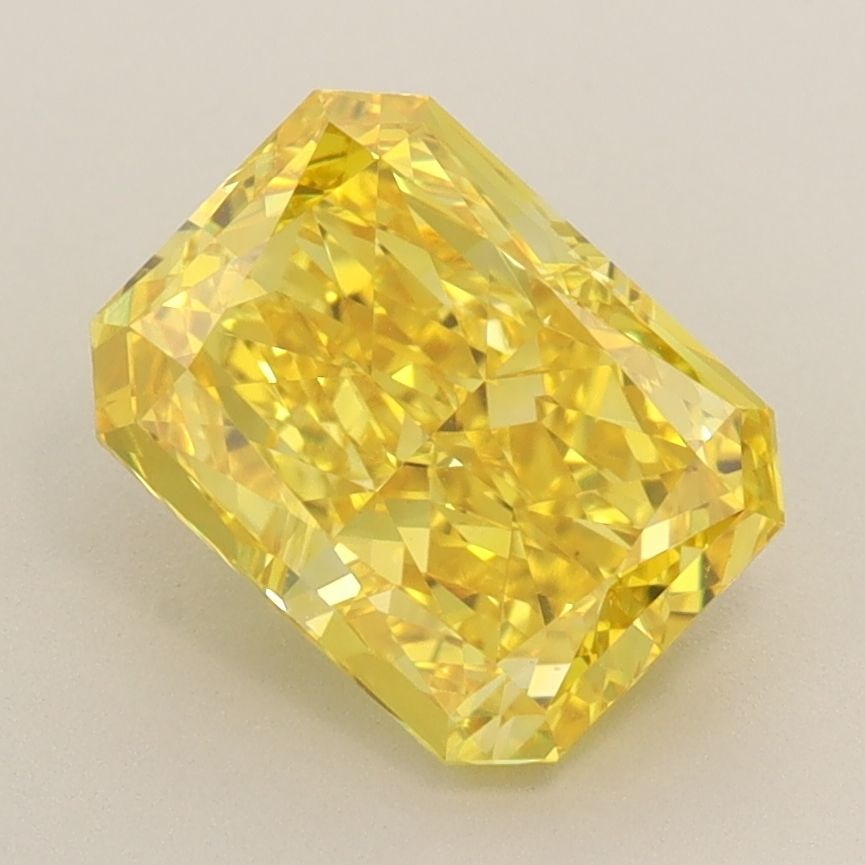 Loose Diamond - RADIANT 2.18ct Fancy Vivid Yellow IF: Loose Diamond - RADIANT 2.18ct Fancy Vivid Yellow IF Source: This is a real non-mined Diamond that has been grown in a lab Shape: RADIANT Carats: 2.18 Color: Fancy Vivid Yellow Certification: IGI Vide