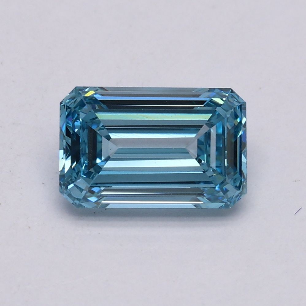 Loose Diamond - EMERALD 1.11ct Fancy Intense Blue VS1: Loose Diamond - EMERALD 1.11ct Fancy Intense Blue VS1 Source: This is a real non-mined Diamond that has been grown in a lab Shape: EMERALD Carats: 1.11 Color: Fancy Intense Blue Certification: IGI Vid