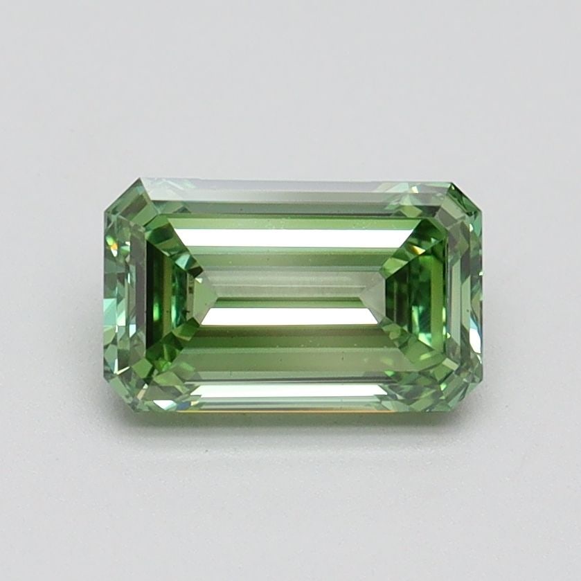 Loose Diamond - EMERALD 1.02ct Fancy Intense Green VS1: Loose Diamond - EMERALD 1.02ct Fancy Intense Green VS1 Source: This is a real non-mined Diamond that has been grown in a lab Shape: EMERALD Carats: 1.02 Color: Fancy Intense Green Certification: IGI V