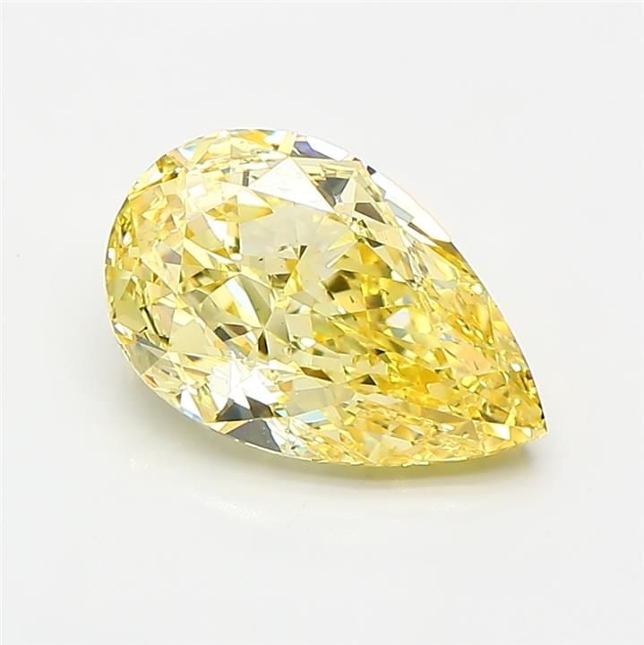 Loose Diamond - PEAR 2.18ct Fancy Intense Yellow VS2: Loose Diamond - PEAR 2.18ct Fancy Intense Yellow VS2 Source: This is a real non-mined Diamond that has been grown in a lab Shape: PEAR Carats: 2.18 Color: Fancy Intense Yellow Certification: IGI Video