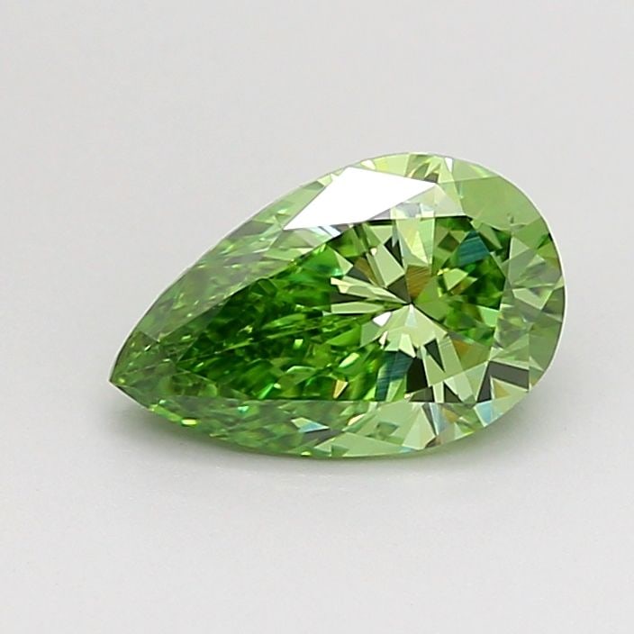 Loose Diamond - PEAR 1.0ct Fancy Vivid Green VVS2: Loose Diamond - PEAR 1.0ct Fancy Vivid Green VVS2 Source: This is a real non-mined Diamond that has been grown in a lab Shape: PEAR Carats: 1.0 Color: Fancy Vivid Green Certification: IGI Video: