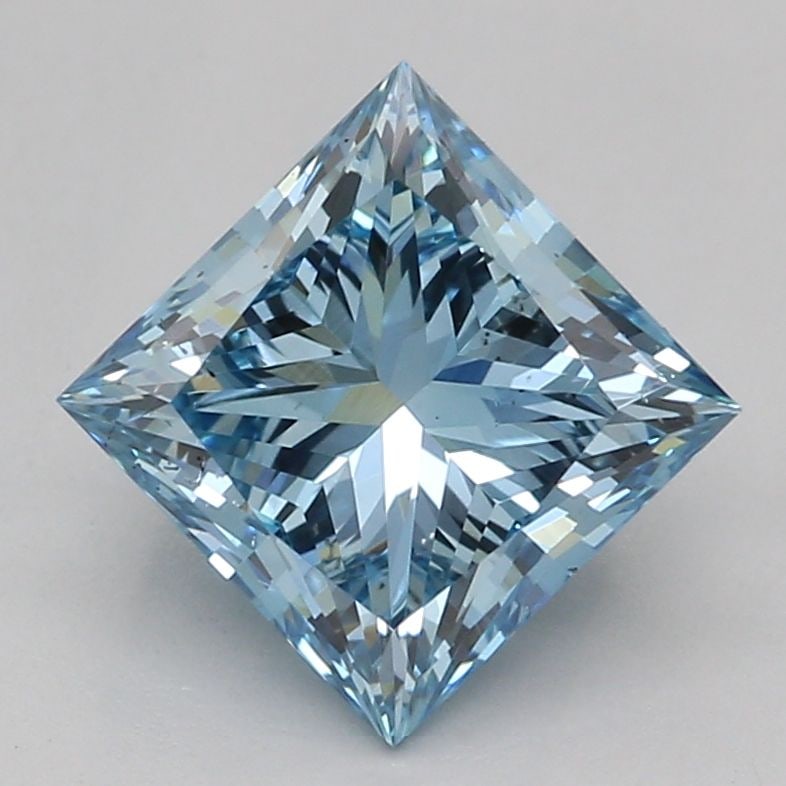 Loose Diamond - PRINCESS 1.08ct Fancy Vivid Blue VS2: Loose Diamond - PRINCESS 1.08ct Fancy Vivid Blue VS2 Source: This is a real non-mined Diamond that has been grown in a lab Shape: PRINCESS Carats: 1.08 Color: Fancy Vivid Blue Certification: IGI Video