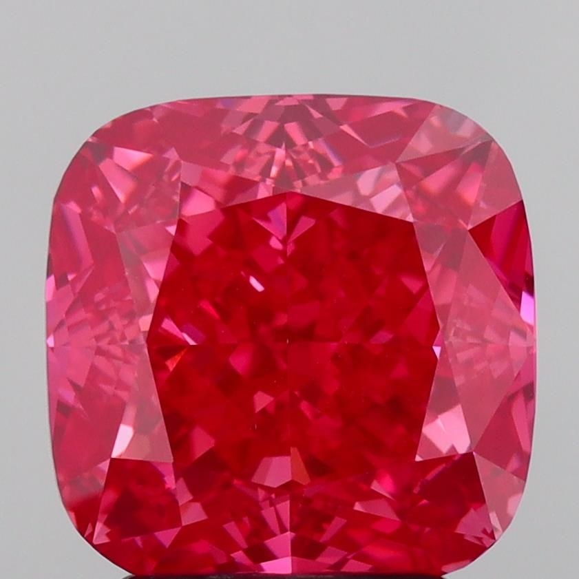 Loose Diamond - CUSHION MODIFIED 3.04ct Fancy Vivid Pink VVS2: Loose Diamond - CUSHION MODIFIED 3.04ct Fancy Vivid Pink VVS2 Source: This is a real non-mined Diamond that has been grown in a lab Shape: CUSHION MODIFIED Carats: 3.04 Color: Fancy Vivid Pink Certifi