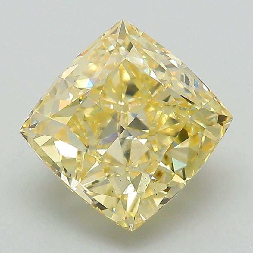 Loose Diamond - CUSHION MODIFIED 3.13ct Fancy Intense Yellow VS2: Loose Diamond - CUSHION MODIFIED 3.13ct Fancy Intense Yellow VS2 Source: This is a real non-mined Diamond that has been grown in a lab Shape: CUSHION MODIFIED Carats: 3.13 Color: Fancy Intense Yellow 