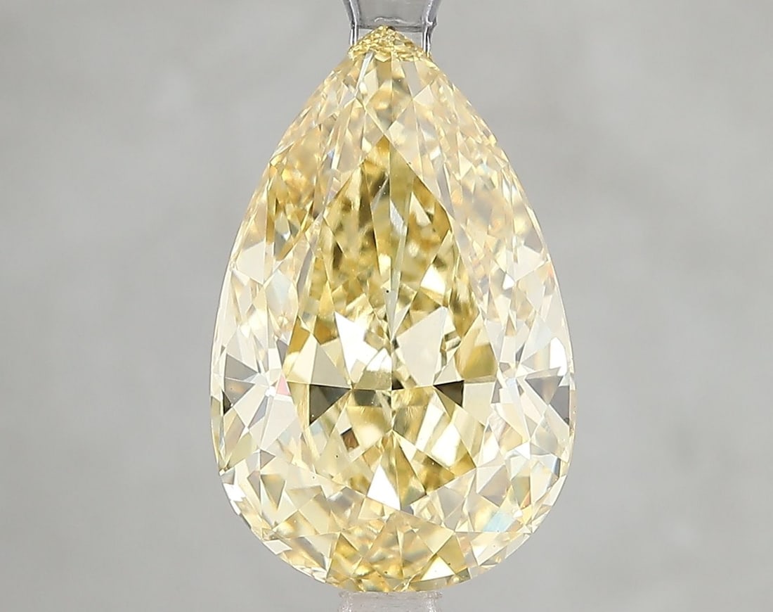 Loose Diamond - PEAR 5.0ct Fancy Intense Yellow VS1: Loose Diamond - PEAR 5.0ct Fancy Intense Yellow VS1 Source: This is a real non-mined Diamond that has been grown in a lab Shape: PEAR Carats: 5.0 Color: Fancy Intense Yellow Certification: IGI Video: