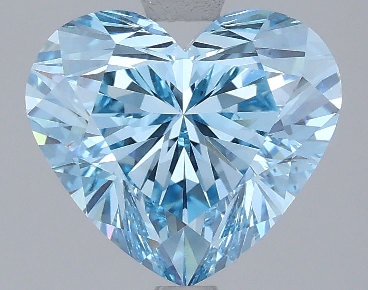 Loose Diamond - HEART 2.52ct Fancy Vivid Blue VVS2: Loose Diamond - HEART 2.52ct Fancy Vivid Blue VVS2 Source: This is a real non-mined Diamond that has been grown in a lab Shape: HEART Carats: 2.52 Color: Fancy Vivid Blue Certification: IGI Video: