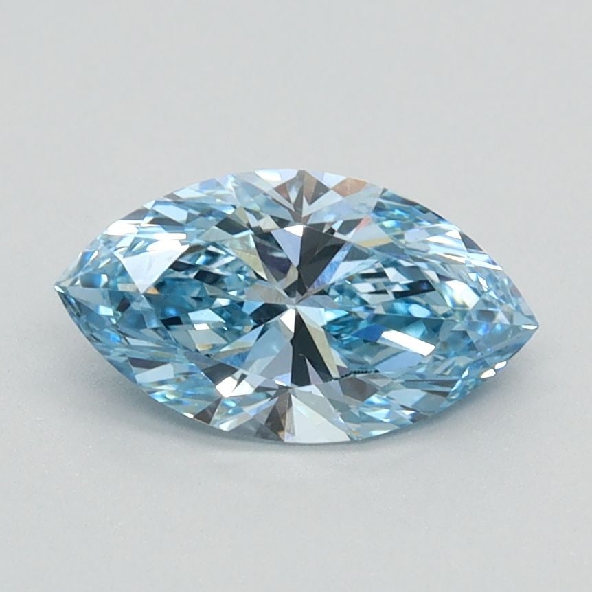 Loose Diamond - MARQUISE 0.81ct Fancy Vivid Blue VS1: Loose Diamond - MARQUISE 0.81ct Fancy Vivid Blue VS1 Source: This is a real non-mined Diamond that has been grown in a lab Shape: MARQUISE Carats: 0.81 Color: Fancy Vivid Blue Certification: IGI Video