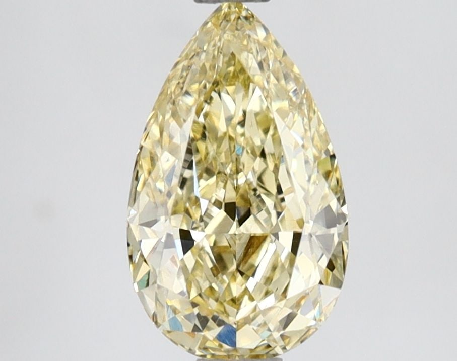 Loose Diamond - PEAR 1.58ct Fancy Yellow VS1: Loose Diamond - PEAR 1.58ct Fancy Yellow VS1 Source: This is a real non-mined Diamond that has been grown in a lab Shape: PEAR Carats: 1.58 Color: Fancy Yellow Certification: IGI Video:
