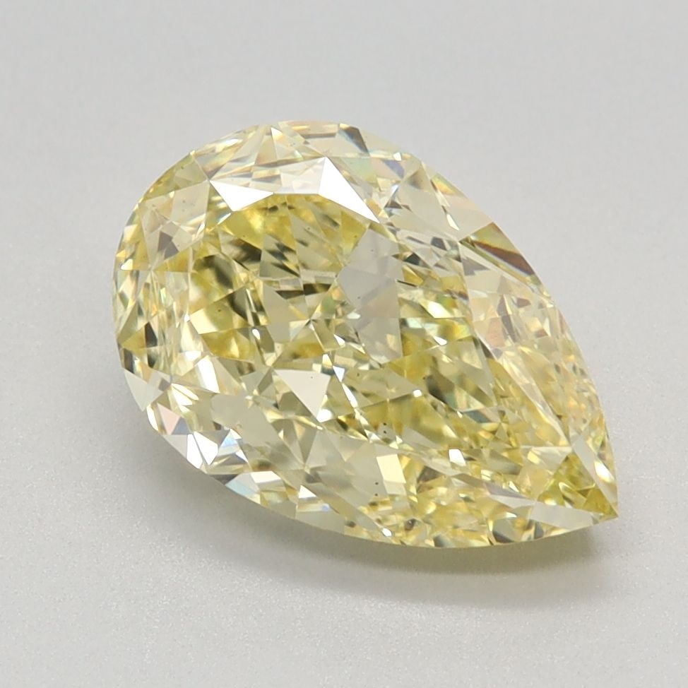 Loose Diamond - PEAR 2.28ct Fancy Intense Yellow VS2: Loose Diamond - PEAR 2.28ct Fancy Intense Yellow VS2 Source: This is a real non-mined Diamond that has been grown in a lab Shape: PEAR Carats: 2.28 Color: Fancy Intense Yellow Certification: IGI Video