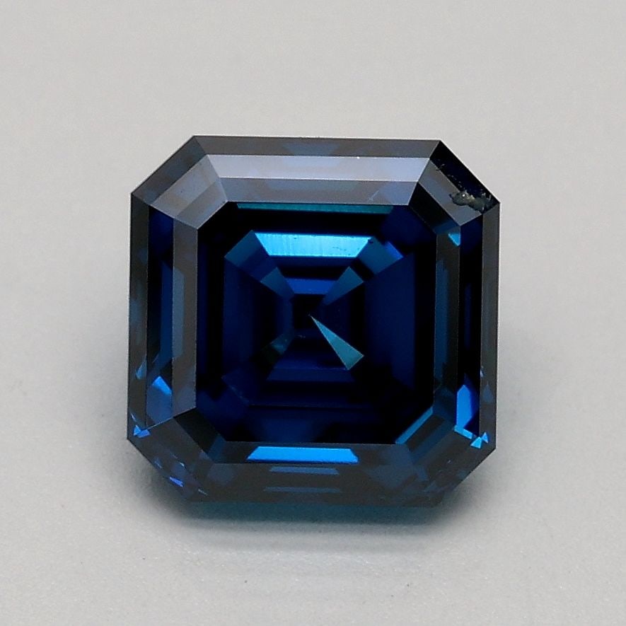 Loose Diamond - ASSCHER 1.45ct Fancy Deep Blue VS2: Loose Diamond - ASSCHER 1.45ct Fancy Deep Blue VS2 Source: This is a real non-mined Diamond that has been grown in a lab Shape: ASSCHER Carats: 1.45 Color: Fancy Deep Blue Certification: IGI Video: