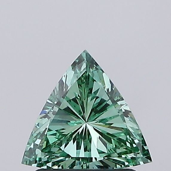 Loose Diamond - TRIANGULAR 0.83ct Fancy Vivid Green VS1: Loose Diamond - TRIANGULAR 0.83ct Fancy Vivid Green VS1 Source: This is a real non-mined Diamond that has been grown in a lab Shape: TRIANGULAR Carats: 0.83 Color: Fancy Vivid Green Certification: IGI