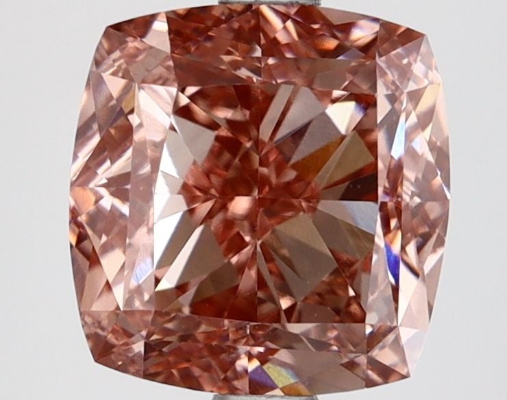 Loose Diamond - CUSHION MODIFIED 3.07ct Fancy Vivid Brownish Pink VS1: Loose Diamond - CUSHION MODIFIED 3.07ct Fancy Vivid Brownish Pink VS1 Source: This is a real non-mined Diamond that has been grown in a lab Shape: CUSHION MODIFIED Carats: 3.07 Color: Fancy Vivid Brow