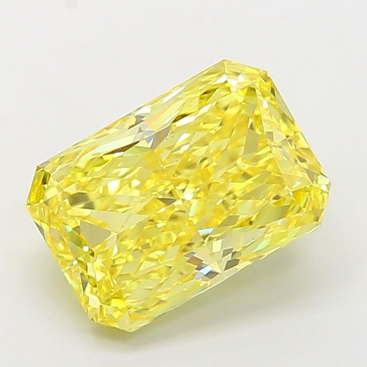 Loose Diamond - RADIANT 5.04ct Fancy Vivid Yellow VS2: Loose Diamond - RADIANT 5.04ct Fancy Vivid Yellow VS2 Source: This is a real non-mined Diamond that has been grown in a lab Shape: RADIANT Carats: 5.04 Color: Fancy Vivid Yellow Certification: IGI Vid
