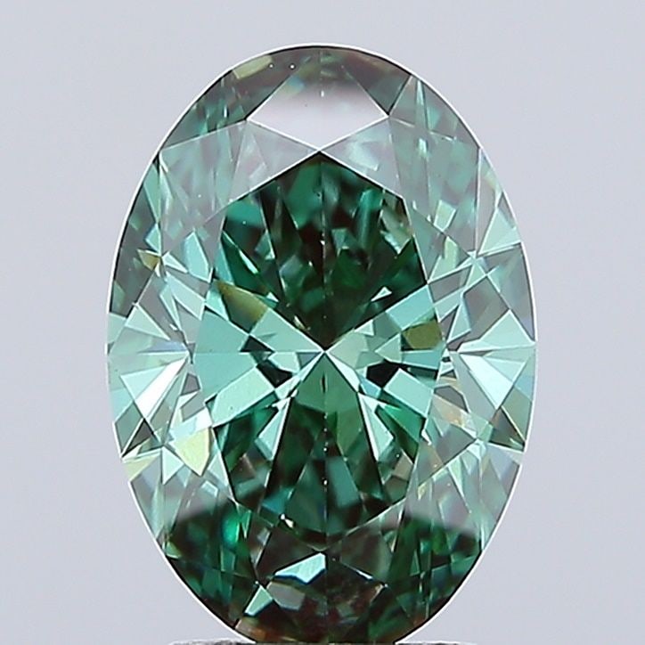 Loose Diamond - OVAL 3.1ct Fancy Vivid Green VS1: Loose Diamond - OVAL 3.1ct Fancy Vivid Green VS1 Source: This is a real non-mined Diamond that has been grown in a lab Shape: OVAL Carats: 3.1 Color: Fancy Vivid Green Certification: IGI Video: