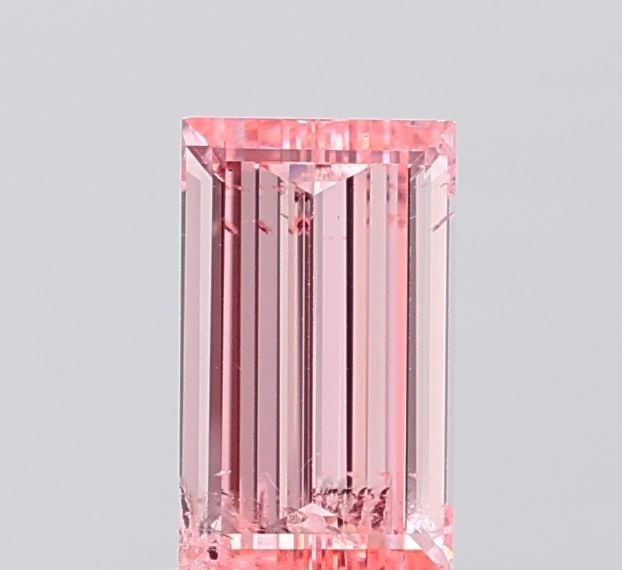 Loose Diamond - BAGUETTE 1.0ct Fancy Intense Pink I1: Loose Diamond - BAGUETTE 1.0ct Fancy Intense Pink I1 Source: This is a real non-mined Diamond that has been grown in a lab Shape: BAGUETTE Carats: 1.0 Color: Fancy Intense Pink Certification: IGI Vide